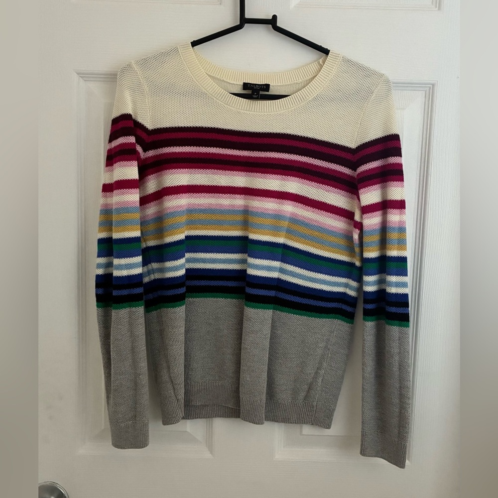 Talbots Striped Patterned Sweater - image 1